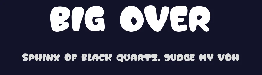Big Over by Khurasan — Decorative Font — thumbnail 2