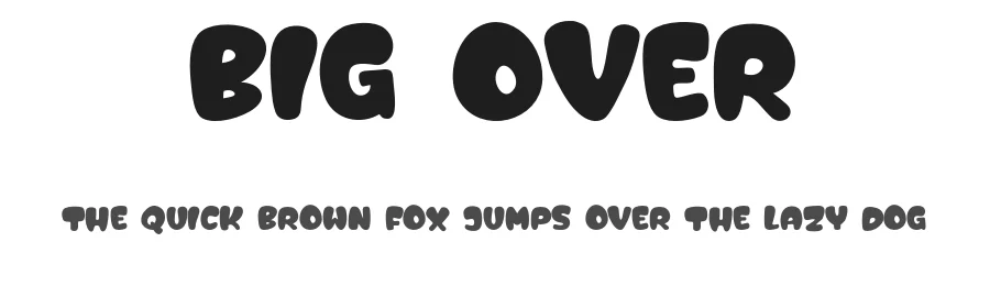 Big Over by Khurasan — Decorative Font