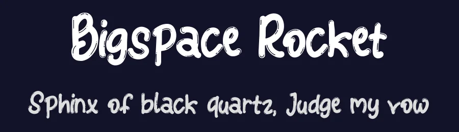 Bigspace Rocket by Dhabee Studio — Decorative Font — thumbnail 2