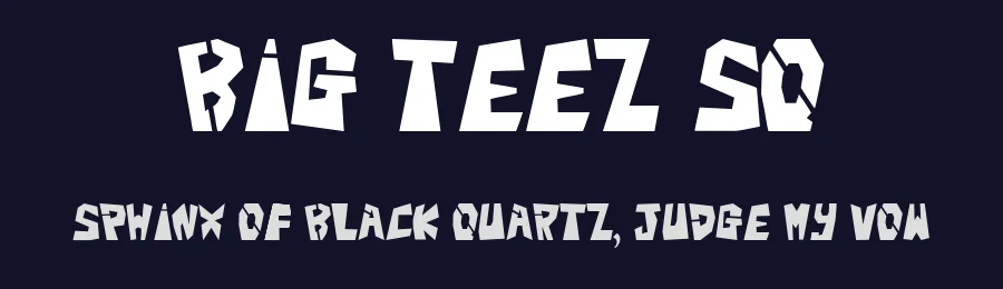 Big Teez Sq by Big Teezar — Decorative Font — thumbnail 2