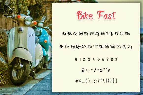 Bike Fast Font by shiddiq.art — Script Handwritten Font — thumbnail 2