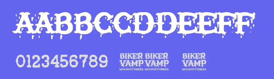 Biker Vamp by Woodcutter — Decorative Font — thumbnail 3