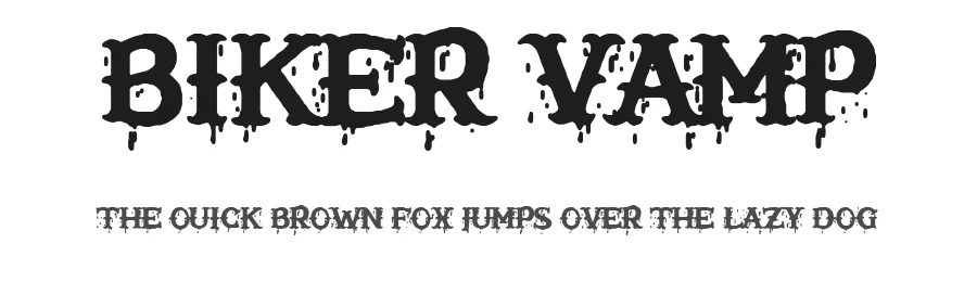 Biker Vamp by Woodcutter — Decorative Font