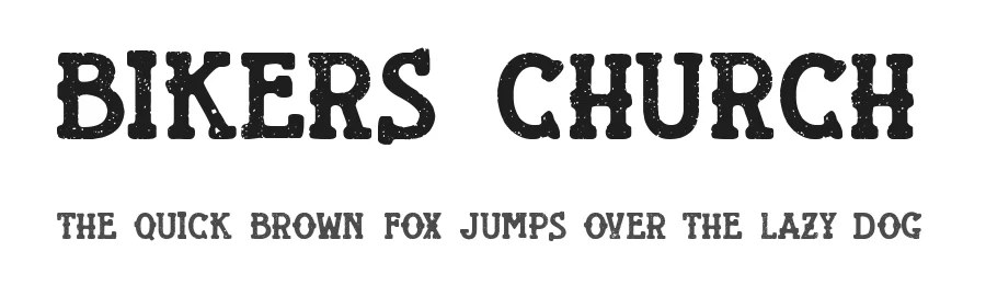 Bikers Church by Woodcutter — Decorative Font
