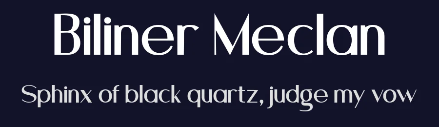 Biliner Meclan by madeDeduk — Sans Serif Font — thumbnail 2