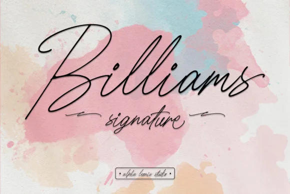 Billiams Font by alphaleonis.studio β Script Handwritten Font