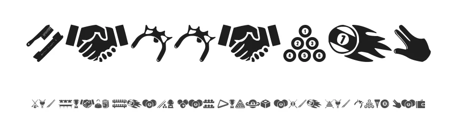 Billiard by Woodcutter — Dingbats Font