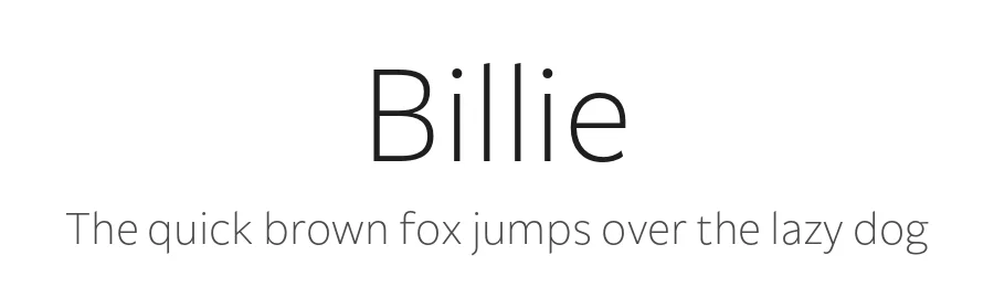Billie by Font People — Sans Serif Font