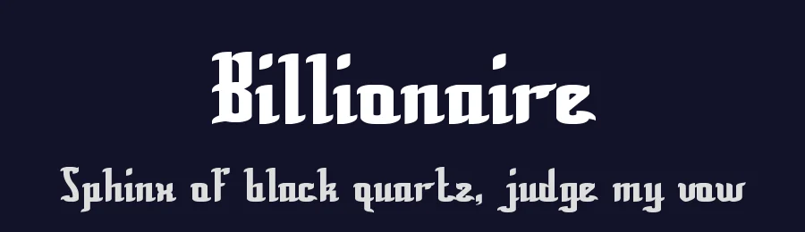 Billionaire by weknow — Decorative Font — thumbnail 2