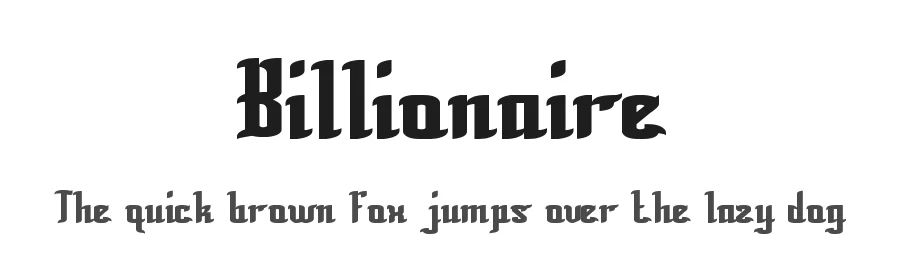 Billionaire by weknow — Decorative Font
