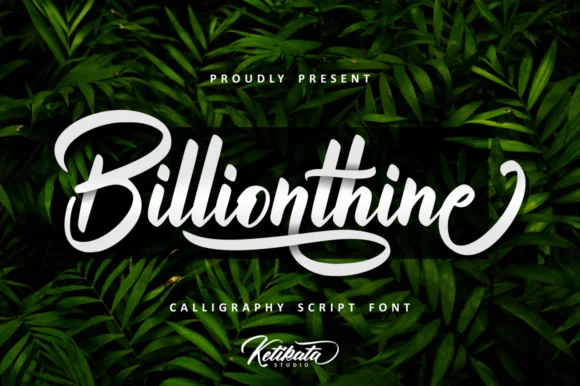 Billionthine Script Font by Ketikata Studio — Script Handwritten Font