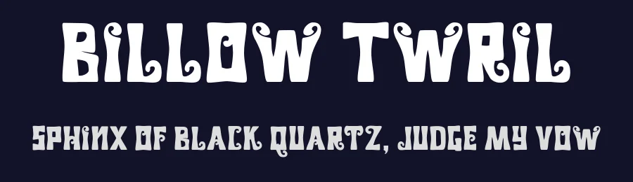 Billow Twril by madeDeduk — Decorative Font — thumbnail 2