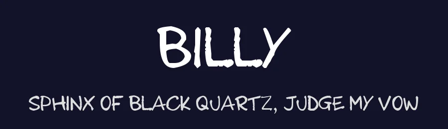 Billy by Mark Joshua — Decorative Font — thumbnail 2