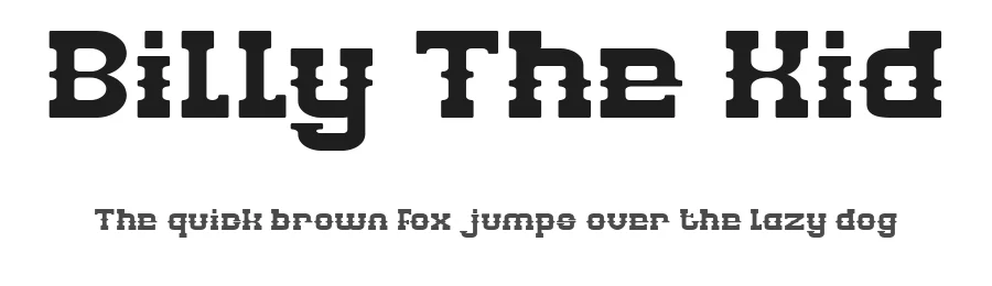 Billy The Kid by weknow — Decorative Font