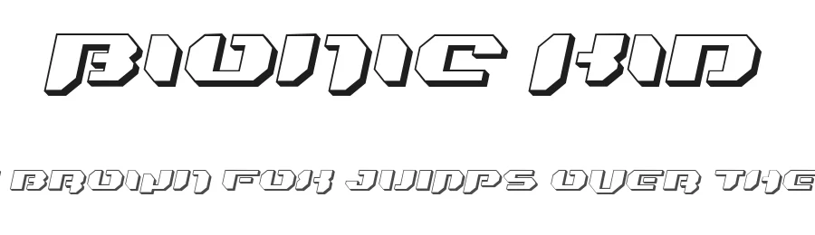 Bionic Kid by Pizzadude β Display Font