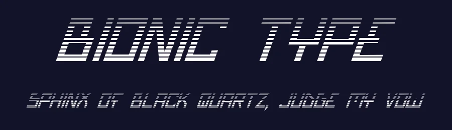 Bionic Type by Iconian Fonts — Display Font — thumbnail 2