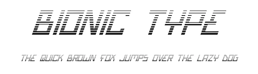 Bionic Type by Iconian Fonts — Display Font