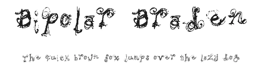 Bipolar Braden by Sarah Braden — Decorative Font