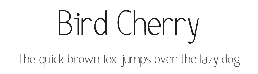 Bird Cherry by Denis Sherbak — Sans Serif Font