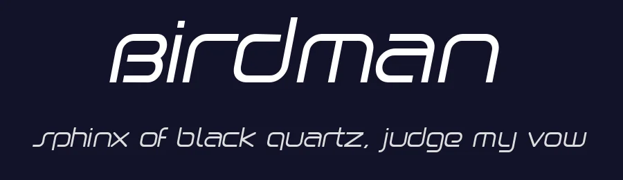 Birdman by Utopia — Display Font — thumbnail 2