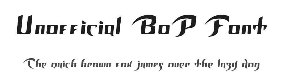 Unofficial BoP Font