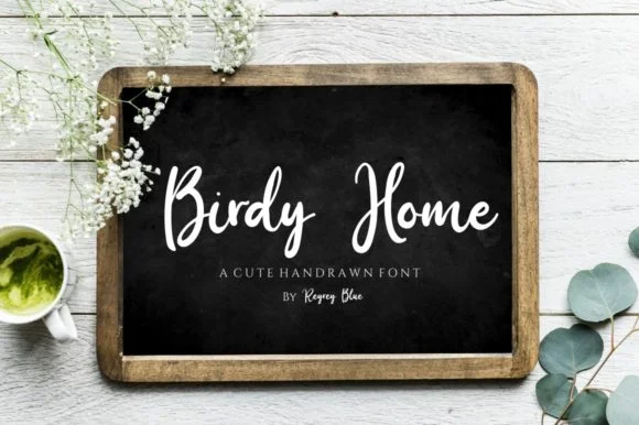 Birdy Home Font by Reyrey Blue — Script Handwritten Font
