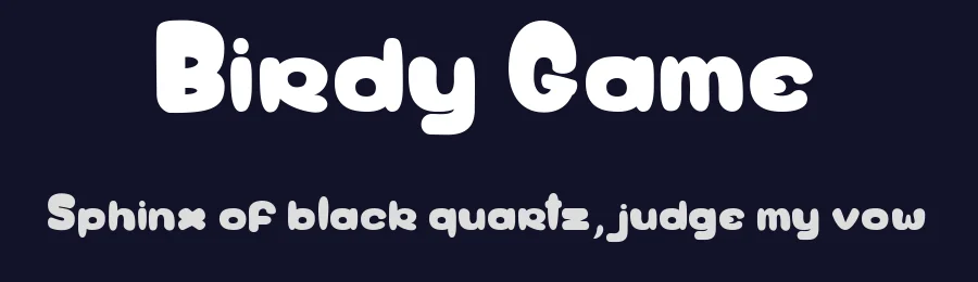 Birdy Game by dcoxy - Greg Medina — Decorative Font — thumbnail 2