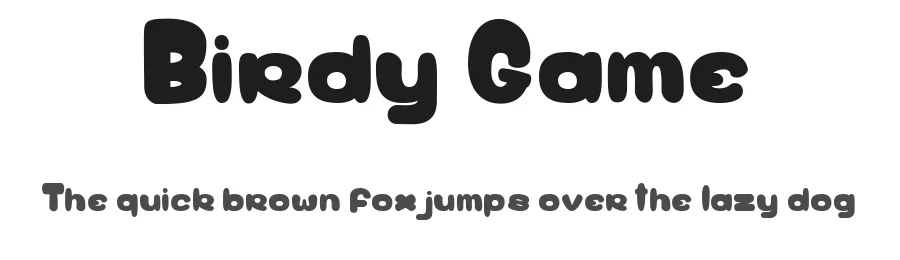Birdy Game by dcoxy - Greg Medina — Decorative Font
