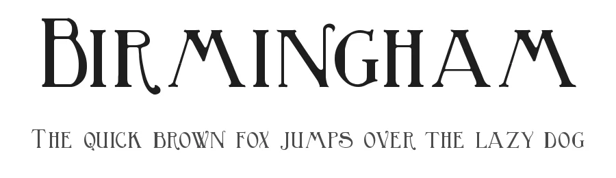 Birmingham by Paul Lloyd — Decorative Font