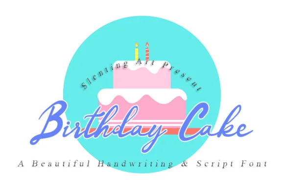 Birthday Cake Font by Slenting Art — Script Handwritten Font