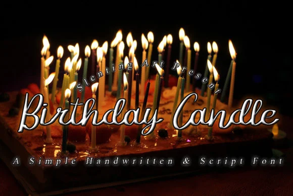 Birthday Candle Font by Slenting Art — Script Handwritten Font