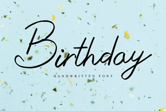 Birthday Font by najmustsaqib.creator by najmustsaqib.creator — Script Handwritten Font