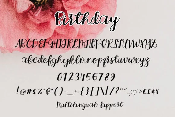 Birthday Font by shiddiq.art by shiddiq.art — Script Handwritten Font — thumbnail 4