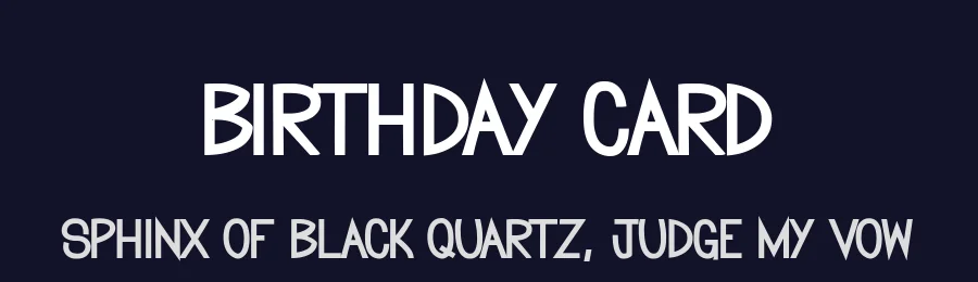 Birthday Card by Fontmonger — Decorative Font — thumbnail 2