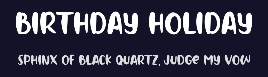 Birthday Holiday by Reguler Studio — Decorative Font — thumbnail 2