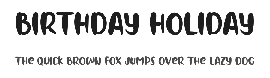 Birthday Holiday by Reguler Studio — Decorative Font