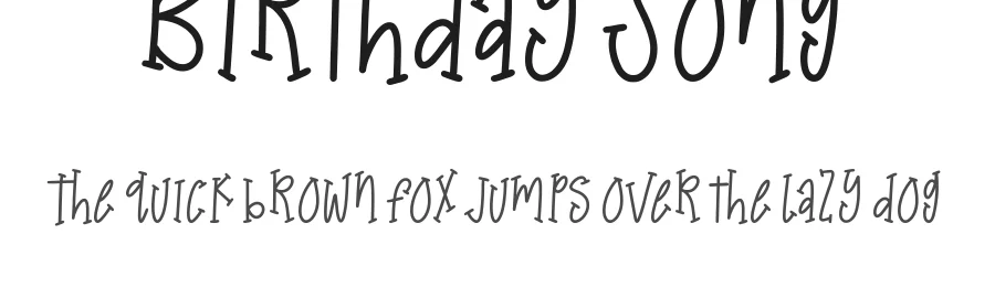 Birthday Song by JSH creates — Decorative Font