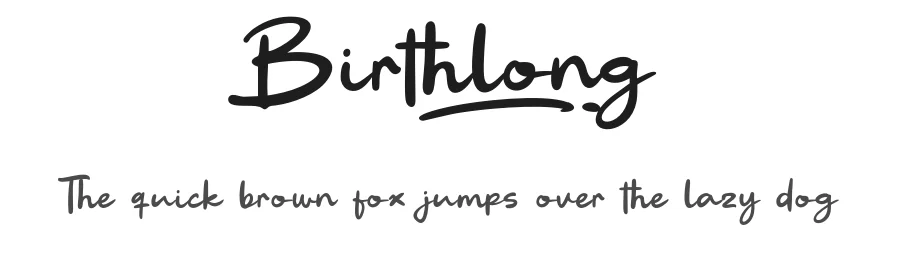 Birthlong by Khurasan — Script Handwritten Font
