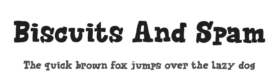 Biscuits And Spam by D K — Decorative Font