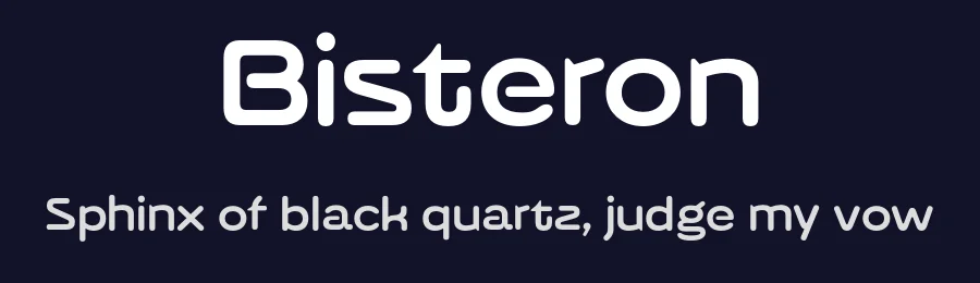Bisteron by Måns Grebäck — Display Font — thumbnail 2