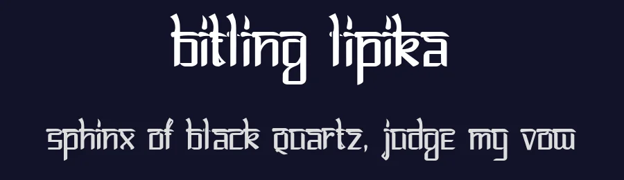 Bitling Lipika by Rajendra Bitling — Decorative Font — thumbnail 2