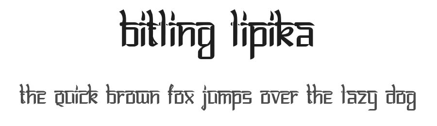 Bitling Lipika by Rajendra Bitling — Decorative Font