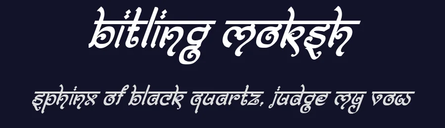 Bitling Moksh by Rajendra Bitling — Decorative Font — thumbnail 2