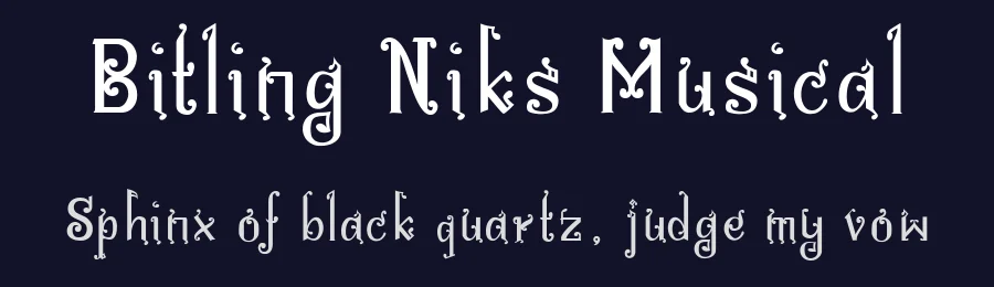 Bitling Niks Musical by Rajendra Bitling — Decorative Font — thumbnail 2