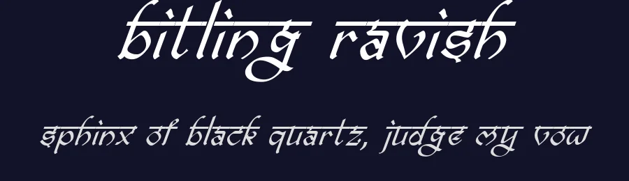 Bitling Ravish by Rajendra Bitling — Decorative Font — thumbnail 2