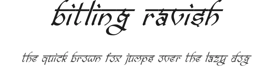 Bitling Ravish by Rajendra Bitling β Decorative Font