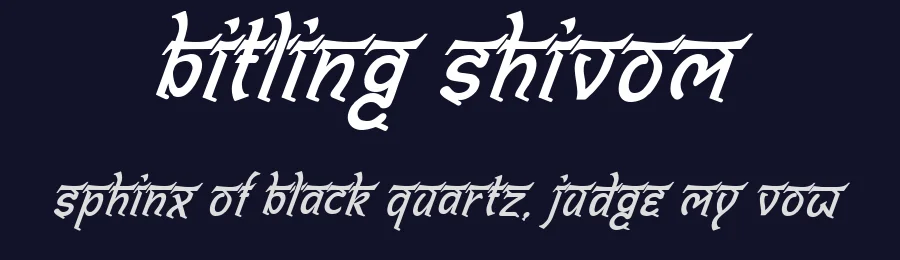 Bitling Shivom by Rajendra Bitling — Decorative Font — thumbnail 2