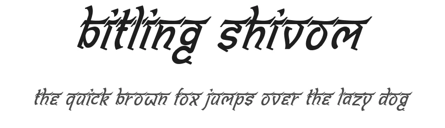 Bitling Shivom by Rajendra Bitling — Decorative Font