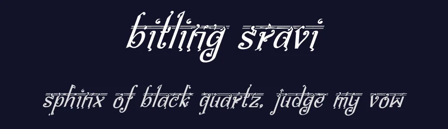 Bitling Sravi by Rajendra Bitling — Decorative Font — thumbnail 2