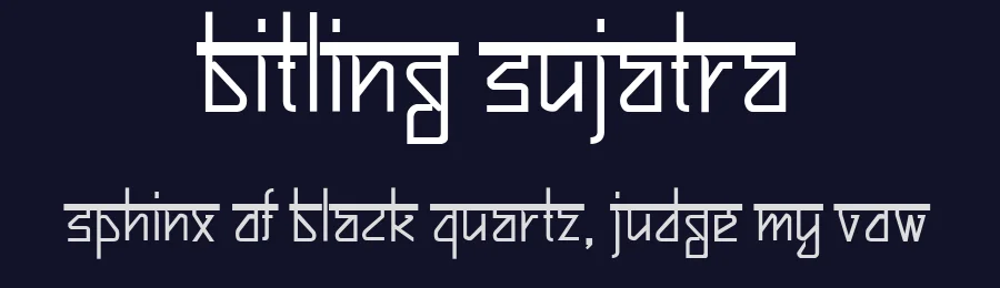 Bitling Sujatra by Rajendra Bitling — Decorative Font — thumbnail 2